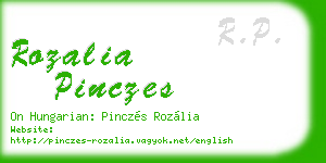 rozalia pinczes business card