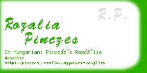rozalia pinczes business card